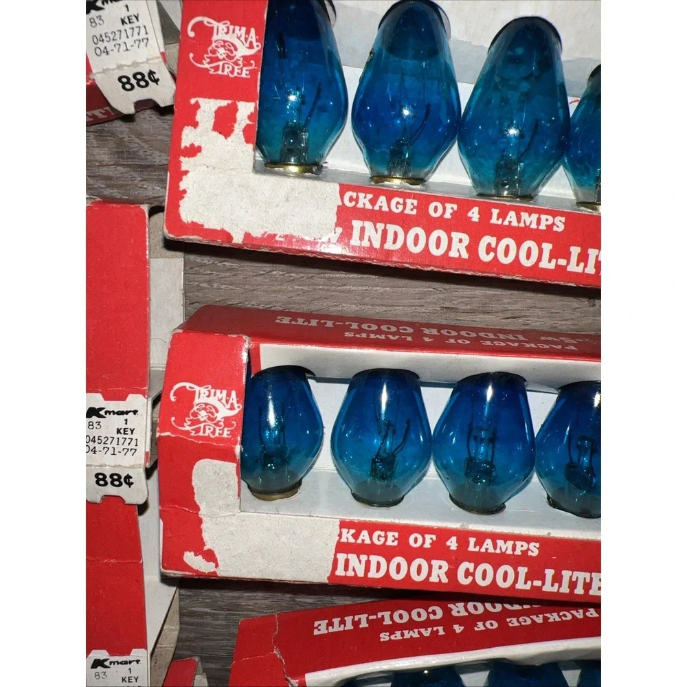 VINTAGE TRIM-A-TREE C7.5-5W INDOOR REPLACEMENT BULBS LAMPS 1 PACK OF 4 Christmas